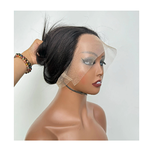 Vente en gros Perruque de cheveux vierges brésiliens sans colle avec dentelle frontale à usage professionnel de luxe pour dentelle suisse transparente droite haute - Product Image 1