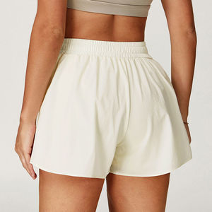 Pantalones cortos transpirables de secado rápido para mujer, alta elasticidad, Yoga, gimnasio, correr, Fitness, entrenamiento, pantalones cortos con bolsillos - Product Image 5