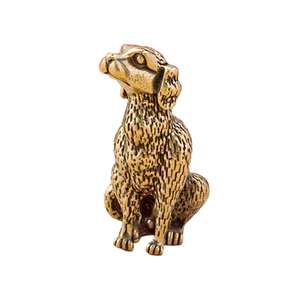 Figurine de chien en laiton Sculpture debout libre Meilleure vente Figurine et Statue de chien au look royal pour la décoration de la maison Modèle de chien de luxe - Product Image 1