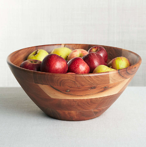 Cuenco de madera lisa para servir. Versátil para ensaladas, frutas o decoración. Disponible a precios de mayorista. - Product Image 4