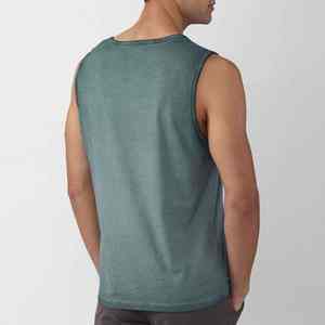 Camiseta sin Mangas para Hombre, Ajustada, Transpirable, de Algodón de Punto 3D, Ropa Deportiva de Alta Calidad, MOQ Bajo, Logotipo Personalizado para Gimnasio - Product Image 4