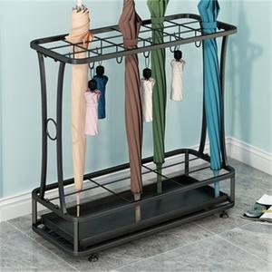 Estante de almacenamiento tipo suelo metálico respetuoso con el medio ambiente elegante y duradero con soporte de paraguas de un solo nivel para sala de estar - Product Image 2