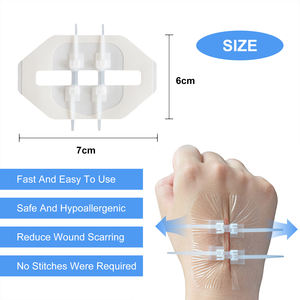 Bandes adhésives Steri-Strips pour la fermeture des plaies, bandages élastiques souples, respirants, avec fermeture éclair, hypoallergéniques, film polyuréthane adhésif - Product Image 1
