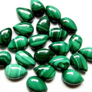 Listo para comprar la mejor calidad 8x12mm Natural malaquita suave pera cabujones piedras preciosas sueltas de fabricante verificado - Product Image 3
