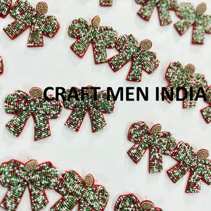 Nouveau design classique personnalisé, boucles d'oreilles ailes de perles, boucles d'oreilles élégantes avec nœud en perles pour les anniversaires de Noël, tenues de soirée - Product Image 2