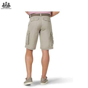 กางเกงขาสั้นคาร์โก้ผู้ชายผ้าฝ้าย 100% ทรงกลางเข่า กระดุมกลางลำตัว สวมใส่สบาย ระบายอากาศได้ดี เหมาะสำหรับกิจกรรมกลางแจ้ง ขายส่ง - Product Image 6