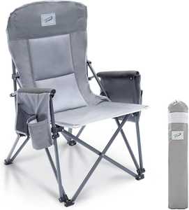Heavy Duty Portable <b>Folding</b> Camping <b>Chair</b> for Adults Comfortable <b>Padded</b> Backrest for Outdoor Sports Beach Hunting Supports 400 - Product Image 2