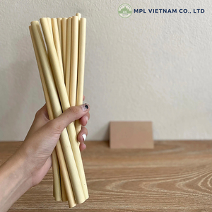 Bamboo Drinking <b>Straws</b> 200mm 8mm Inner Diameter <b>Disposable</b> Party Use Minimalist Style Natural Color Straight Shape - Product Image 6