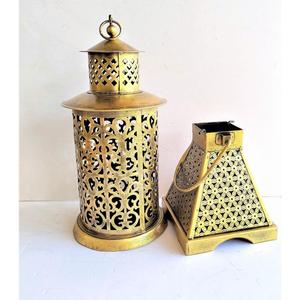 Halloween Decoration Lanterns Set of 2 Handcrafts <b>Garden</b> Lantern Scented <b>Candle</b> <b>Holder</b> Jars Pumpkin Design Lantern Zinc Finished - Product Image 4