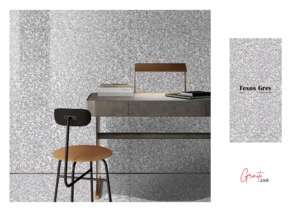 Carreaux en porcelaine émaillée de style granit gris TEXOS, aspect indien - Product Image 2