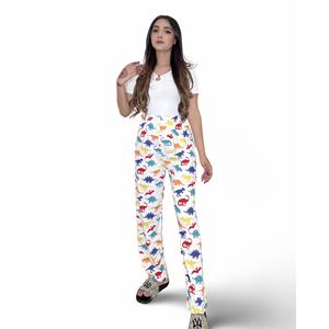 Pinky PJ's Pantalones con estampado de dinosaurio para mujer Pantalones cómodos y elegantes - Product Image 3