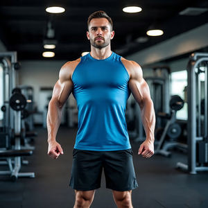 Acid Wash Boxy <b>Vest</b> Tops <b>Men</b> Crew Neck Sleeveless Stone Washed Singlet <b>Vest</b> Boys Gym Fitness Wear Cut Shoulder Washed <b>Vest</b> <b>Men's</b> - Product Image 5