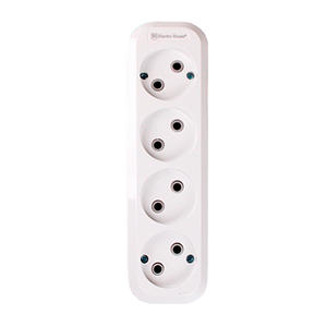 4 Way White <b>Extension</b> <b>Socket</b> Without Grounding 3 Meters Cable Electrical Power Strip ABS Plastic UK US EU Plug Switching <b>Socket</b> - Product Image 3