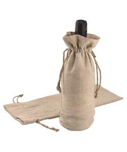 Ensemble de 2 sacs en jute de taille moyenne, faits à la main, au design uni, parfaits pour les bouteilles, sacs fourre-tout en toile naturelle de première qualité - Product Image 4