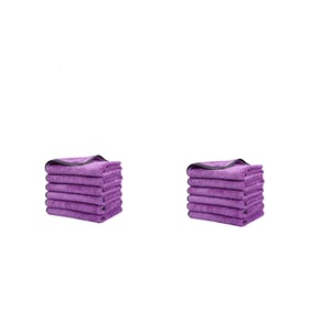 Prix d'usine en gros Couleurs personnalisées Serviettes de nettoyage de voiture en microfibre à séchage rapide Motif de rouleau de coton doux de qualité supérieure - Product Image 2