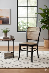 Silla de Comedor de Ratán Moderna y Ecológica SOLOBEAT para Restaurante al Aire Libre, Sala de Estar y Apartamento - Product Image 5