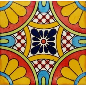 C #094กระเบื้องเซรามิกเม็กซิกันทำด้วยมือด้วยอิทธิพลของสเปนผลิตภัณฑ์หินโมเสคศิลปะการเผา - Product Image 1