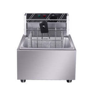 2025 mới nóng bán thương mại Nồi chiên sâu điện 6L + 6L có sẵn chuyên nghiệp Nồi Chiên Điện - Product Image 6