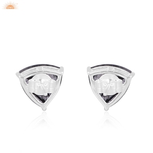Minimaliste Noir Rutile Véritable Pierre Précieuse Push Back Stud Femmes Boucles D'oreilles Unique À La Main Chaque Jour Boucles D'oreilles - Product Image 2
