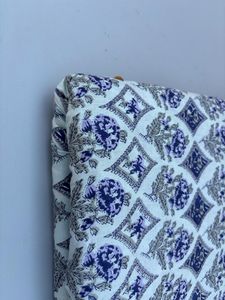 Blue Vintage Ethnic Floral Fabric Handmade Indian Cotton Lightweight Summer Swing Crafting Fabric Happy Print for Runway Home - Product Image 4