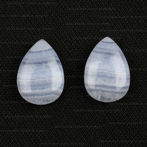 Haute qualité naturel bleu Quartz dentelle Agate 10x14mm poire forme Briolette haute poli lâche bijoux à bricoler soi-même et boucle d'oreille faisant la pierre - Product Image 5