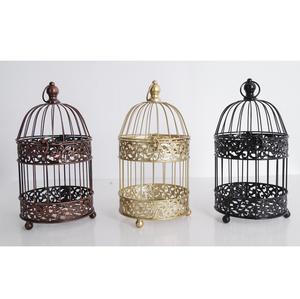 ชุดกรงนกเหล็กสีดำสำหรับตกแต่ง2ชิ้นขนาดแตกต่างกันกรงแขวนลวดทรงกลมสำหรับตกแต่งบ้านและสวน - Product Image 2