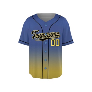 Maillot de baseball vierge en gros, personnalisable avec logo et nom brodé, col en V, anti-bactérien, sérigraphié, unisexe - Product Image 4