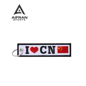 Porte-clés personnalisé Aifran Sports avec broderie, style de différents pays, étiquette en tissu pour cadeaux promotionnels, vente en gros - Product Image 5