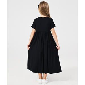 Vestidos Casuales para Niñas de 5 a 14 Años, Diseño Maxi Fluido de Bambú con Cintura Elástica y Característica Transpirable - Product Image 3