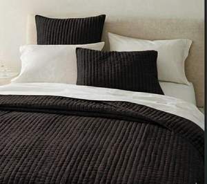 Black Floral Kantha Hand-Stitched 100% Cotton Eco-Friendly Modern Reversible <b>Quilt</b> Home Wedding Bedspread Bedcover Hotel - Product Image 6