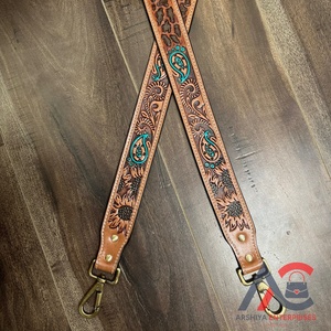 Correa de hombro de cuero con estampado Floral y Paisley de alta calidad, correa de cuero genuino para guitarra y cámara, pieza y accesorio - Product Image 1