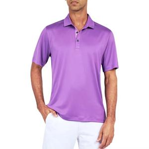 Venta al por mayor ligero 4 Way Stretch Sport Slim Fit Flamingo patrón estampado Golf Polos para hombres - Product Image 1