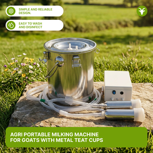 Machine à traire les chèvres AGRI portable avec coupelles métalliques - Product Image 1