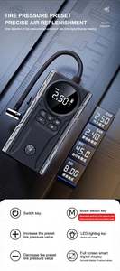 Multifuncional 4-en-1 1800A Peak Current Jump Starter Inflator Battery Booster 30000mAh USB Power Bank Black para camiones - Product Image 4