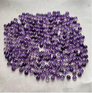 หินอเมทิสต์สีม่วงพลอยหลวม3มม. หินโมราธรรมชาติทรงวงรีตัด - Product Image 2