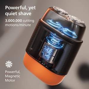 Mini Afeitadora Eléctrica Compacta Impermeable IPX7 con Cabezales Flotantes, Afeitadora Rotatoria Húmeda/Seca para Rostro, Estuche de Viaje con Cierre - Product Image 1