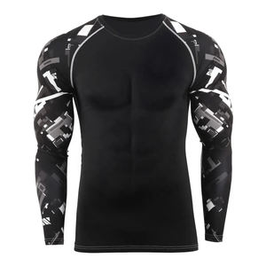 OEM Sublimation Print Custom Logo Fitness <b>Rashguards</b> Customizable Quick-Dry Sportswear Rash Guards - Product Image 2