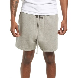 High Street Hombres Casual 100% Algodón Pantalones cortos transpirables Cordón Cintura elástica Bolsillos laterales Sólido Liso teñido Suave Fitness - Product Image 2