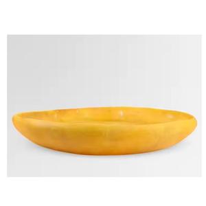 Artizon Studio Plat de service en résine jaune polie fait à la main Grand plat de cuisine de luxe moderne de forme irrégulière - Product Image 1
