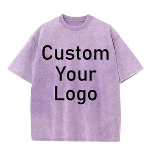 Camiseta personalizada con imagen de logotipo de marca de tu propio diseño para hombre y mujer, DIY Camiseta con estampado de dibujos animados de texto, camiseta Vintage con lavado ácido, camiseta de verano - Product Image 2