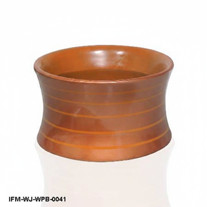 Bracelet manchette en bois peint à la main, ton ambre miel, concave, style bohème, léger, bijoux en bois pour femmes - Product Image 3