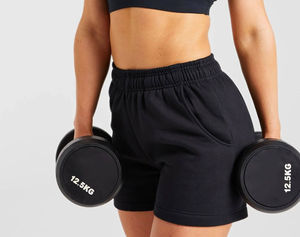 Shorts décontractés pour femmes en coton French Terry 100% fabriqué en France, taille élastique respirante, confortables avec services ODM OEM - Product Image 5