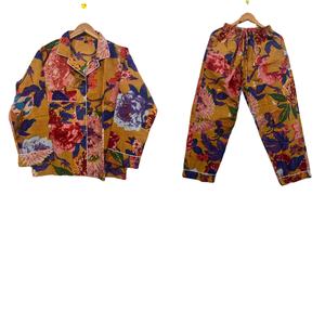 Conjunto de pijama de algodón con estampado floral para mujer, vestido de noche cómodo para fiestas nupciales de verano, tallas disponibles XS XL XXL - Product Image 1