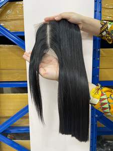 Perruque full hd lace sans colle avec closure, perruque de cheveux humains brut indien vierge à cuticules alignées - Product Image 6