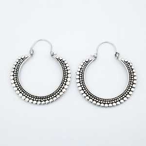 Pendientes de Aro Mandala de Plata de Ley 925, Modernos y Populares, Joyería Espiritual de Yoga, Regalo, 10 GRMS para Mujer - Product Image 1