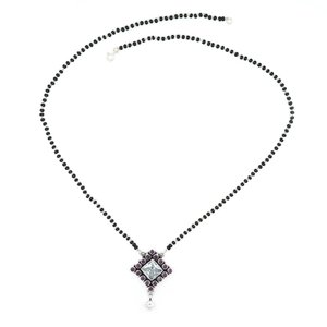 Collar de piedras preciosas de rubí de Plata de Ley 925 hecho a mano forma geométrica Mangalsutra para mujer regalo para ella - Product Image 1
