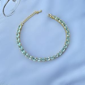 สร้อยข้อมือเงินสเตอร์ลิง925สไตล์ Boho ประดับพลอยบุษราคัมทำด้วยมือชุบทองของขวัญสำหรับผู้หญิง - Product Image 2