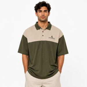ONE APEX Men's Olive Green Beige Color Regular Fit for <b>Shirt</b> 250 GSM <b>Polyester</b>/Cotton Premium Breathable Solid Pattern <b>T</b>-<b>Shirt</b> - Product Image 5
