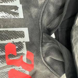 Sweat à capuche personnalisé double couche en détresse Patch de broderie Acid Wash Hoodie Jogger Set Sweatpants and Hoodie Set Tracksuit Men - Product Image 4