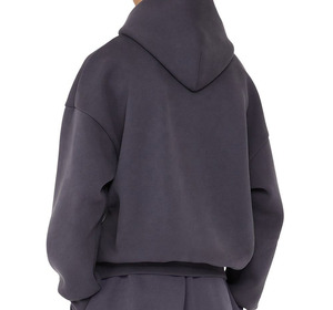 2025 Best Quality 500Gsm Heavyweight Cotton French Terry Boxy Cropped Heavy Cotton Fleece Winter Customized <b>Hoodies</b> <b>Mens</b> - Product Image 6